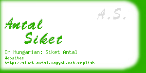antal siket business card